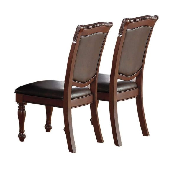 Majestic Royal 9pc Dining Set – Formal Double Pedestal Table with 8 Upholstered Chairs - Image 18