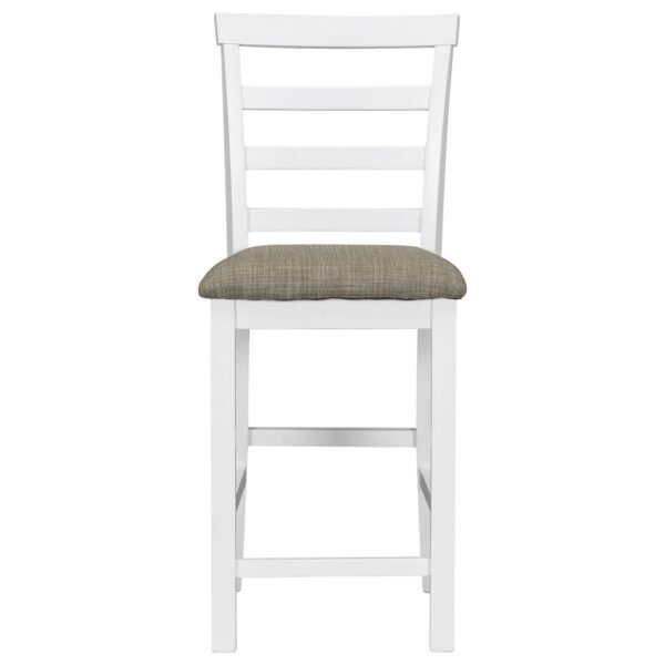 TREXM 5-Piece Counter Height Dining Set with Wine Rack & Glass Holders – Brown & Whitewash - Image 12