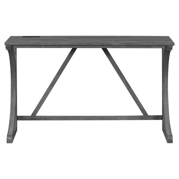 4-Piece Bar Table Set with Power Outlet – Industrial Dining Table and Stools for Kitchen, Game Room - Image 15