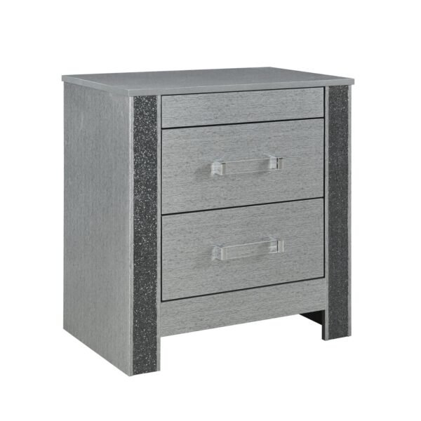 Lorenzo Silver 5-Piece Queen Bedroom Set with Built-In Lighting & Storage – Contemporary Glam Style - Image 5