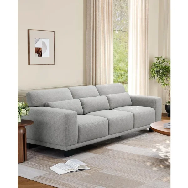 3 Seater Sofa Couch, 89" Modern Couch, Comfy Sofa with Supportive Futon &Thickened Cushion, Removable & Washable Covers, Sofa - Image 4