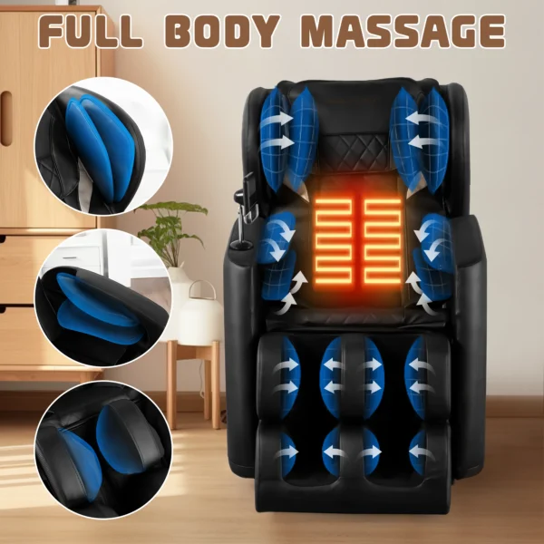Massage Chair with Zero Gravity, Massage Chair Recliner with Heating, Airbags, Foot Roller，Bluetooth Speaker - Image 4